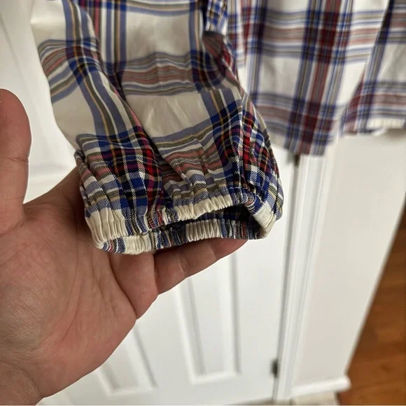 Every Moment Women's L Plaid Popover Blouse Tunic Relaxed Fit Boho Shirt Top - Picture 6 of 12